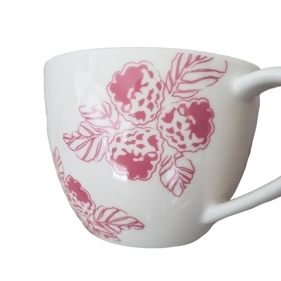Vintage Starbucks 2007 Coffee Tea Cappuccino Mug White & Pink Raspberries - Picture 6 of 8